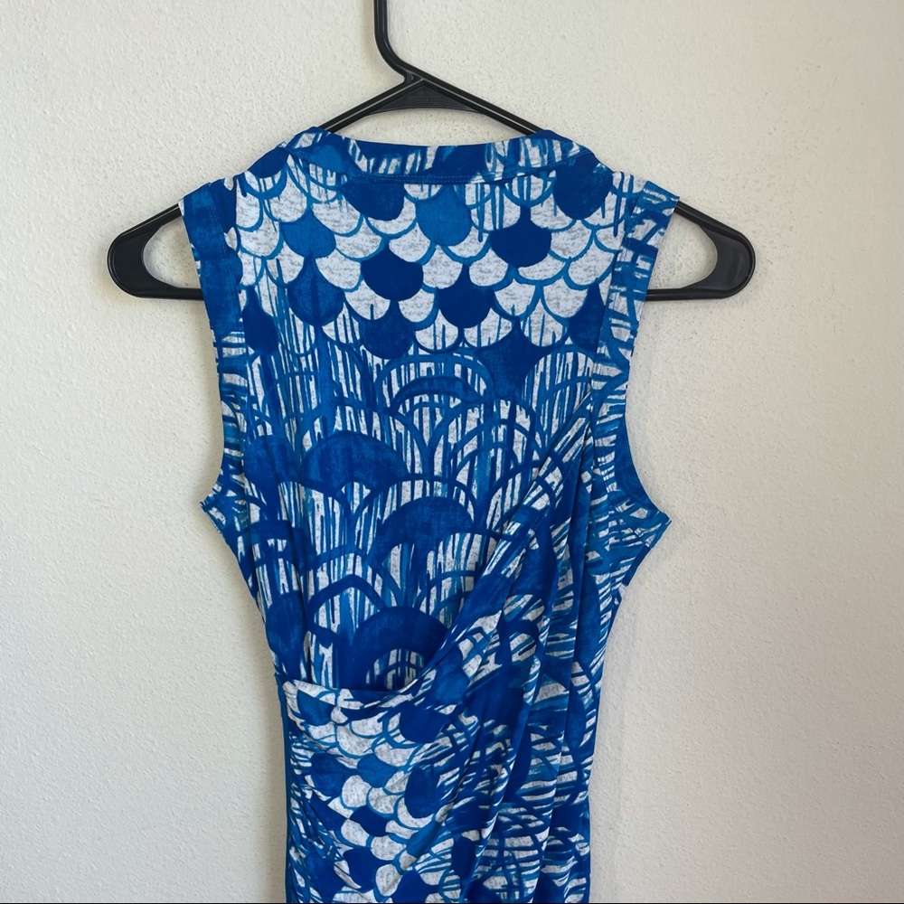 Tracy Reese Draped T Dress Sleeveless Blue - Picture 9 of 13